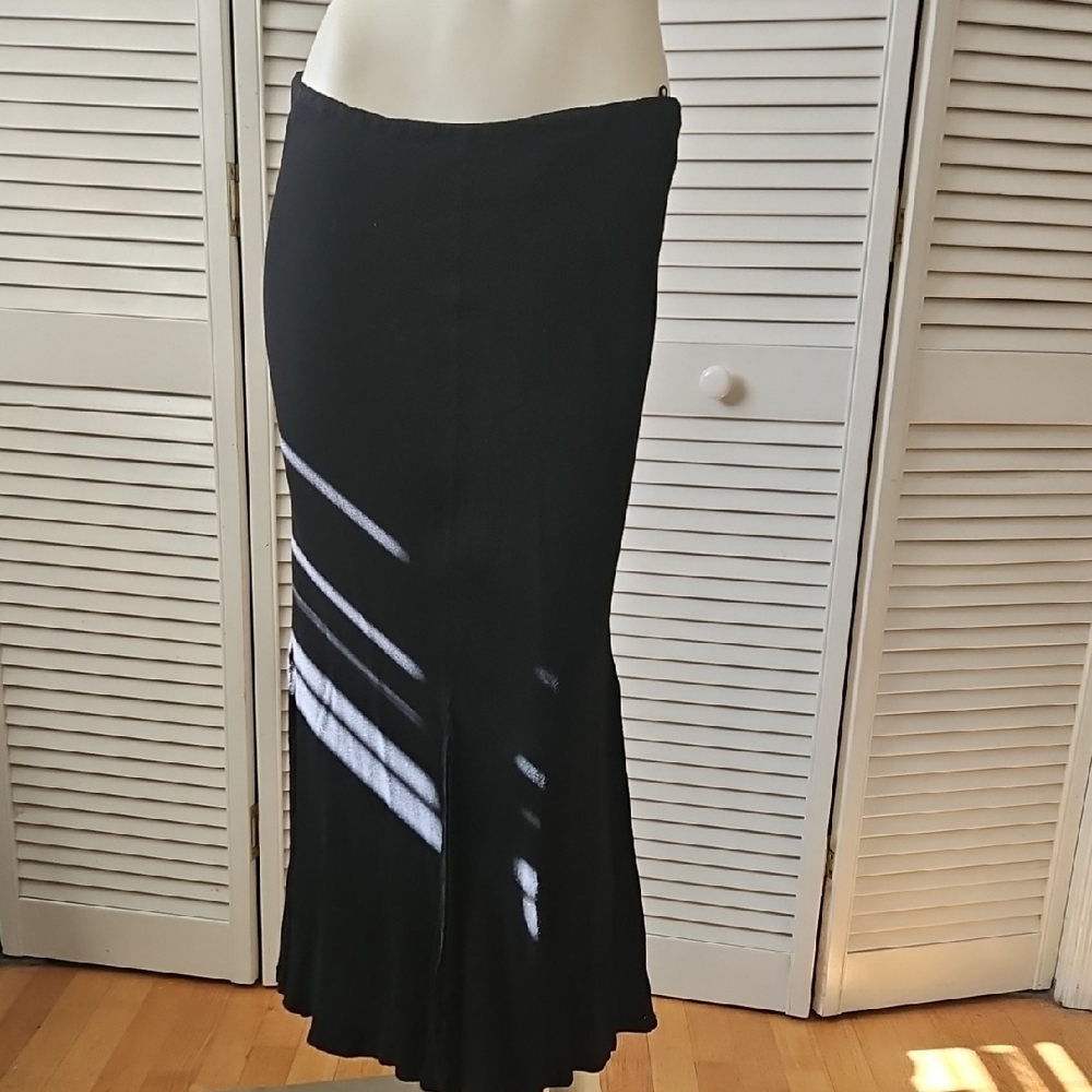 GHOST London. Elegant Black Maxi Skirt. 100% Viscose.